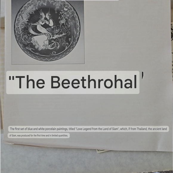 1991 Royal Porcelain Kingdom Of Thailand Collector’s Plate “The Betrothal “ - Picture 7 of 13